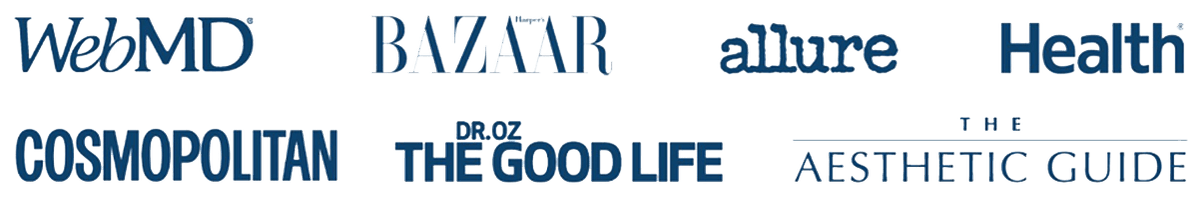 Featured on WebMD, Harper's Bazaar, Allure, Health, Cosmopolitan, The Good Life, The Aesthetic Guide